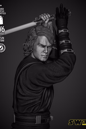 Anakin Skywalker Sculpture STL file for 3D printing