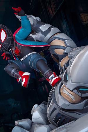 Miles Morales - Spiderman vs Rhino STL file for 3D printing