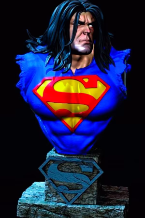 Metalhead Superman Bust STL file for 3D printing