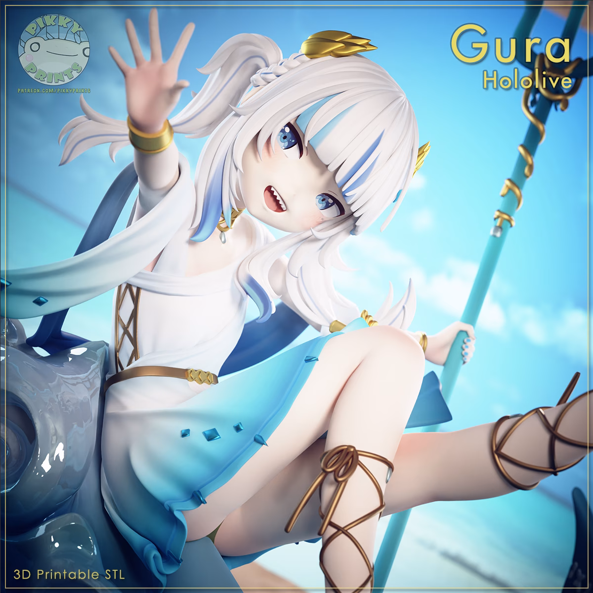 Gawr Gura STL file for 3D printing