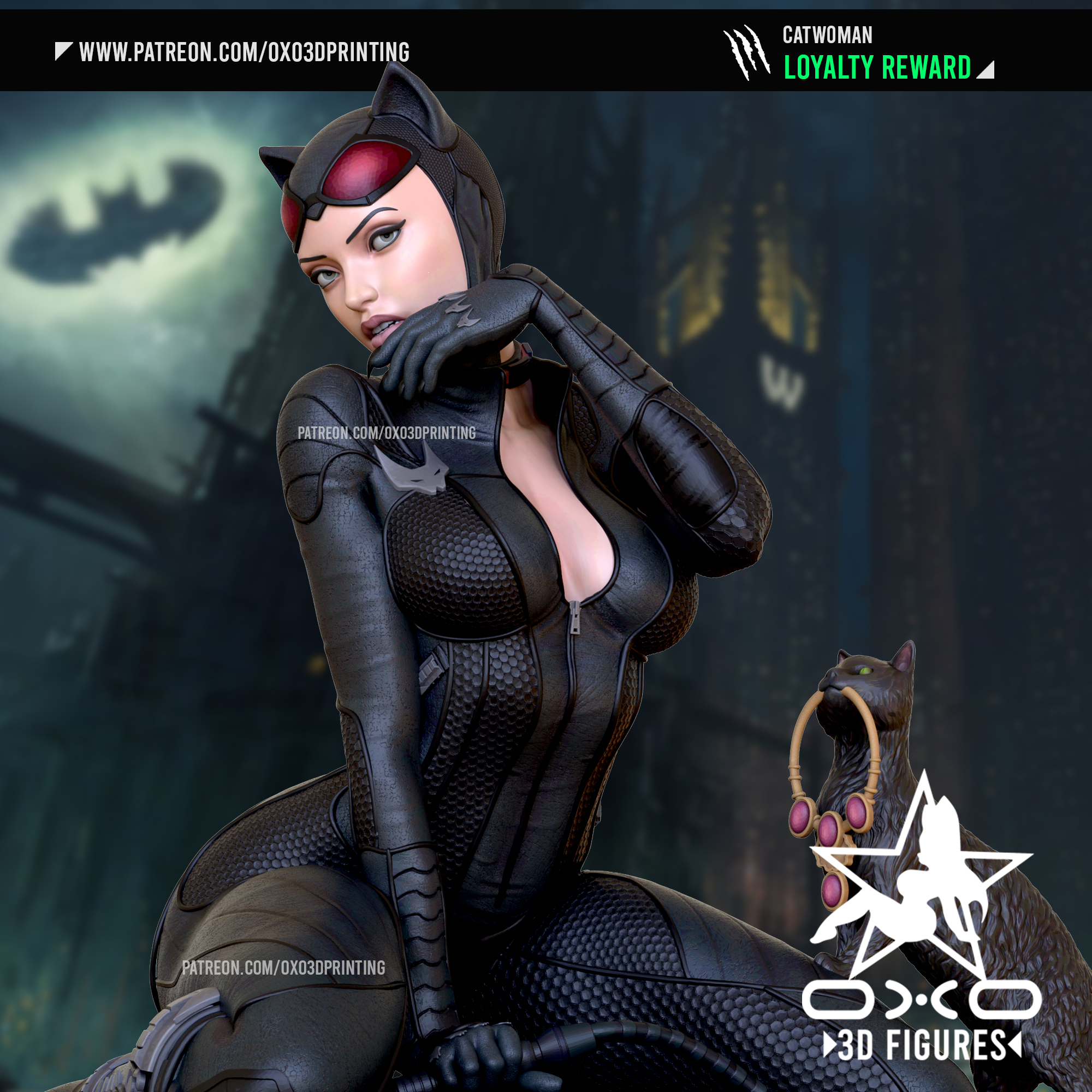 Catwoman V2 STL File – DC Comics 3D Printable Figure - Image 7