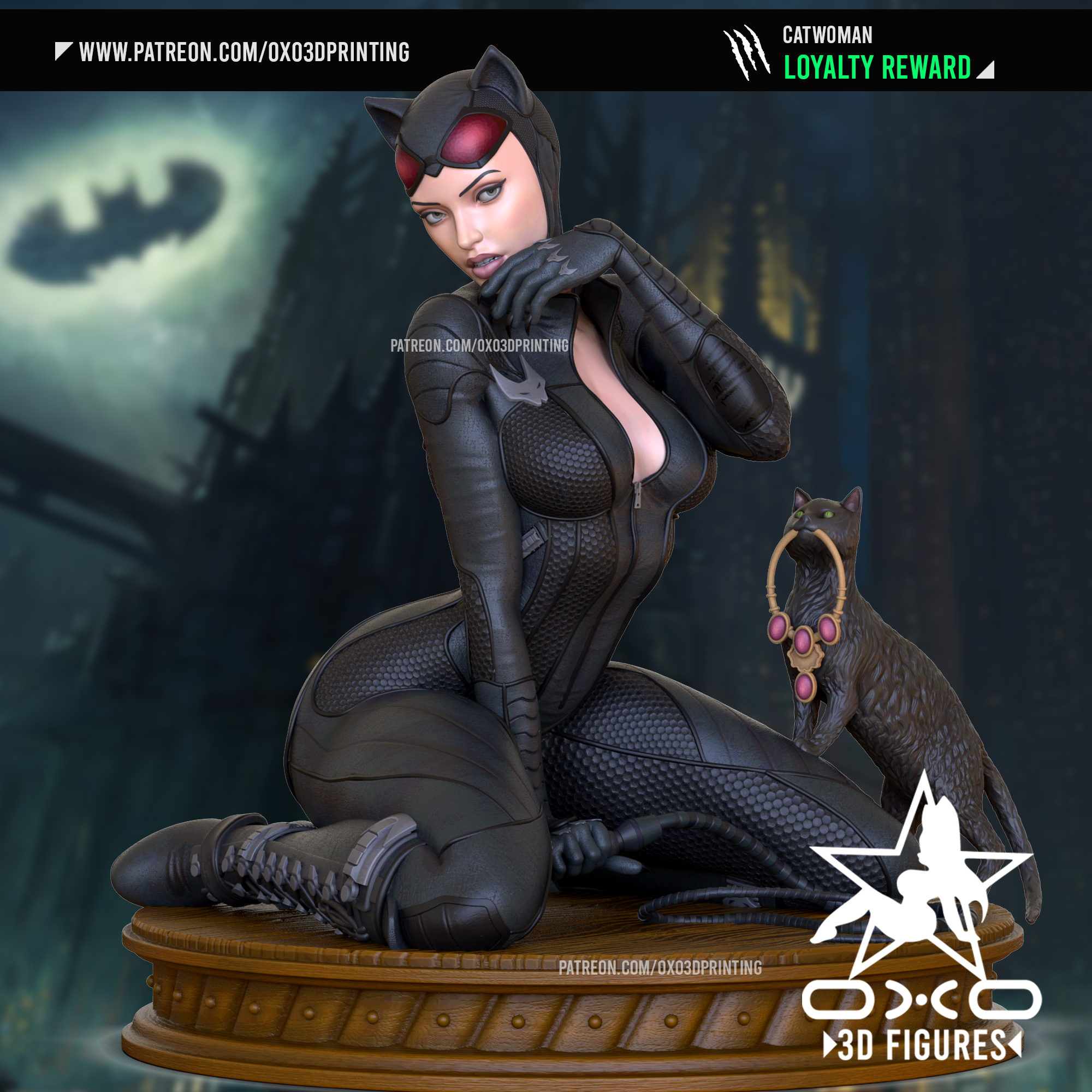 Catwoman V2 STL File – DC Comics 3D Printable Figure - Image 8