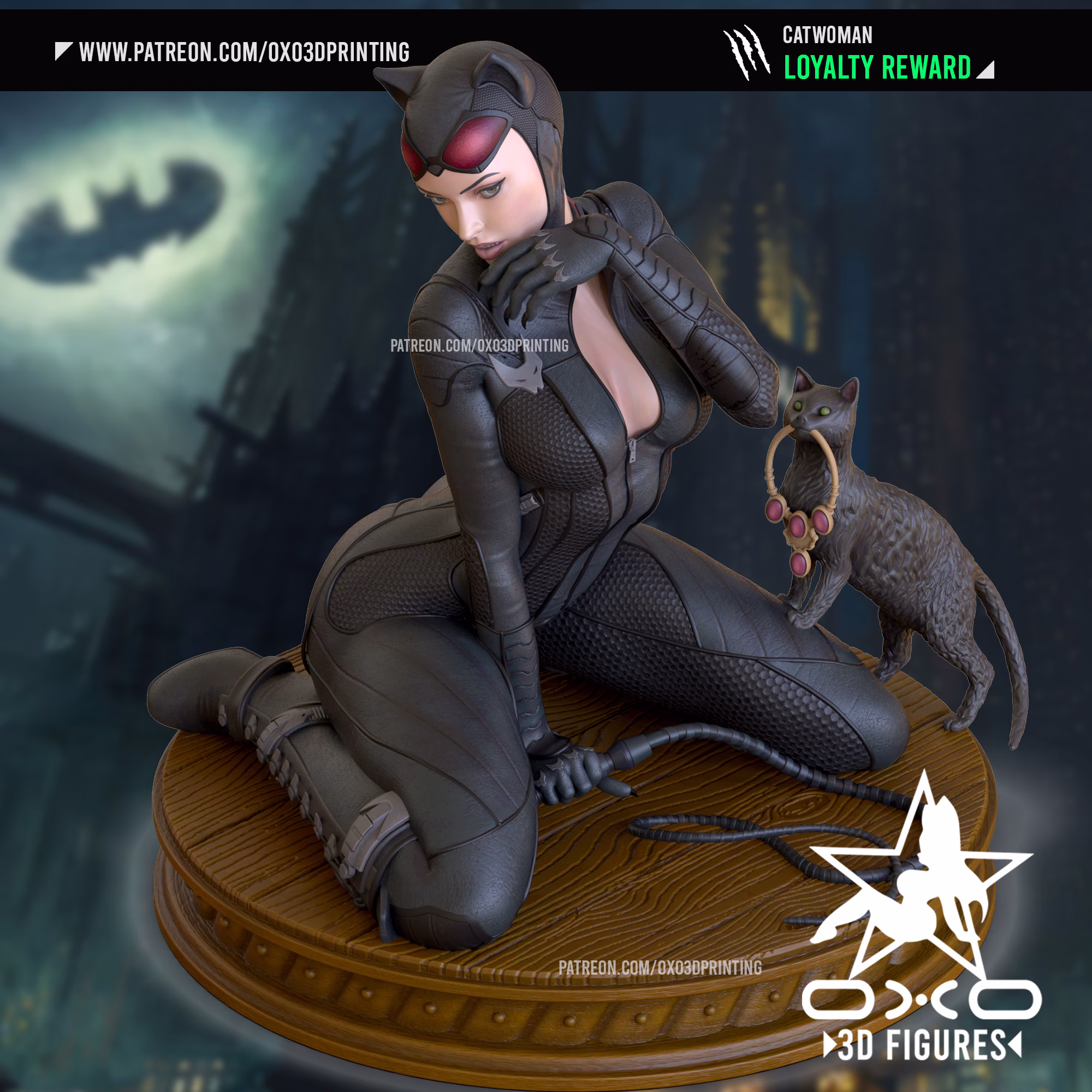 Catwoman V2 STL File – DC Comics 3D Printable Figure - Image 10