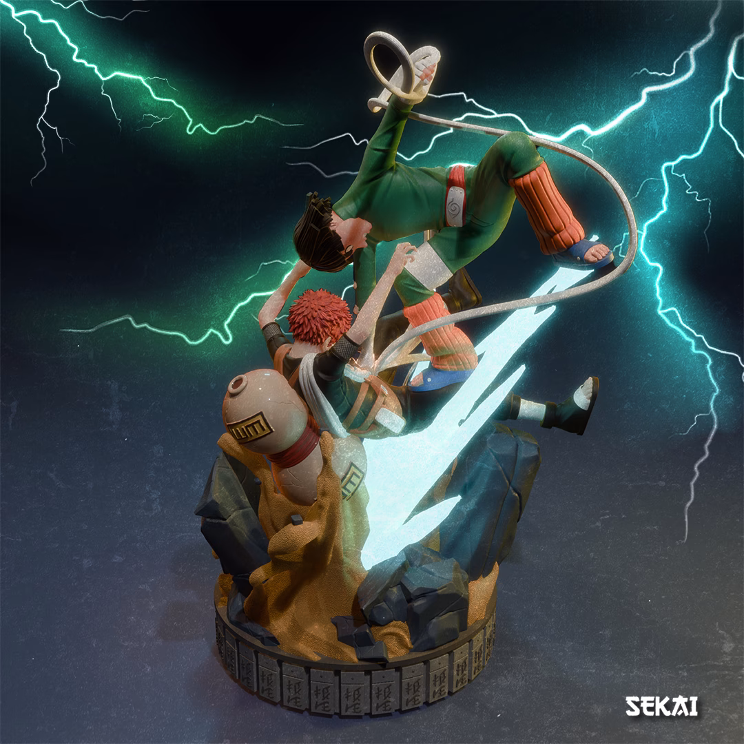 Rock Lee vs Gaara Statue and Bust - Image 2